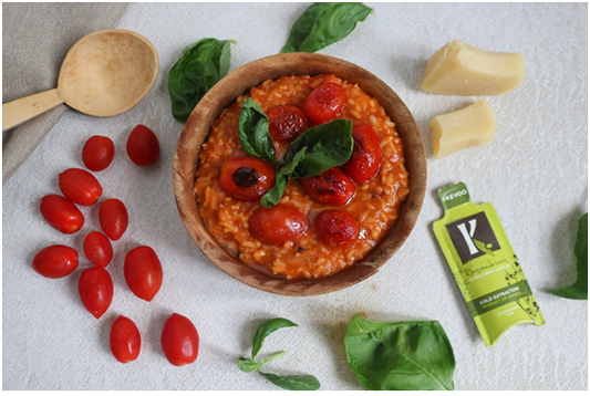 Tomato Basil Parmesan Risotto