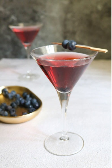 Blueberry Martini with a Splash of Olive Oil