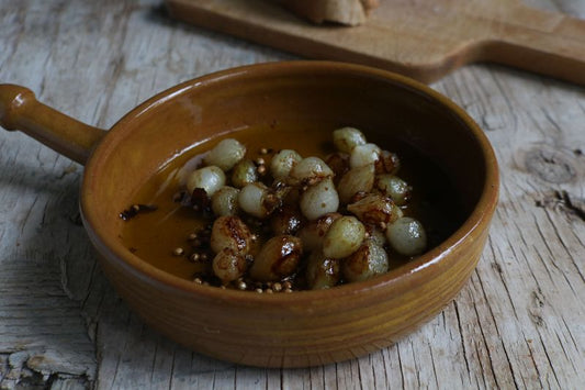 Braised Pearl Onions With Orange Juice And Balsamic Vinegar