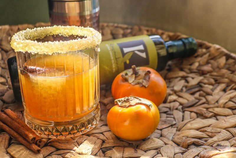 Spiced Persimmon Bourbon Sipper
