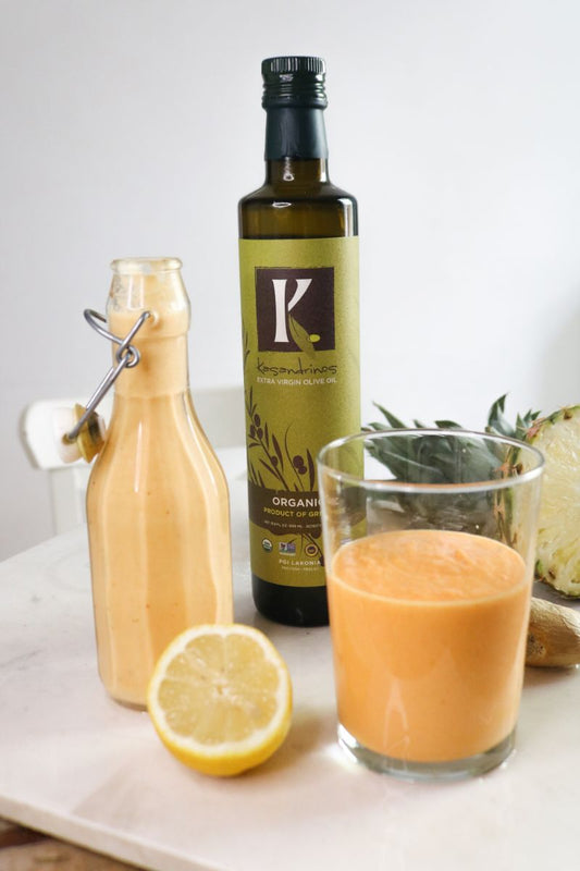 Super Charged Tropical Olive Oil Smoothie