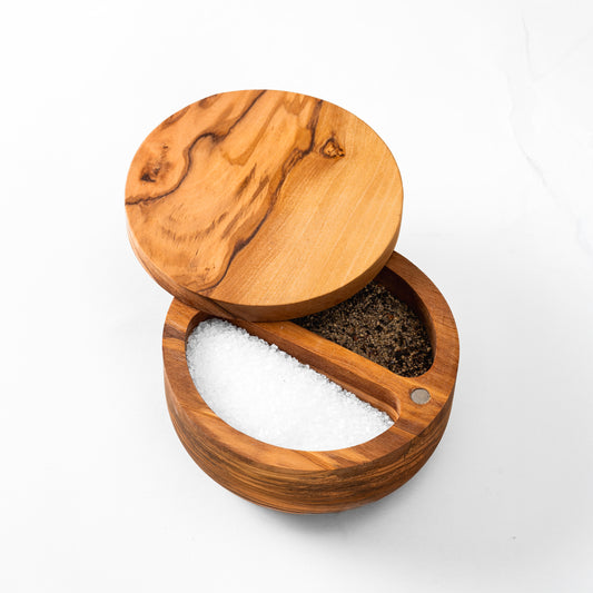 Olive Wood Salt and Pepper Cellar