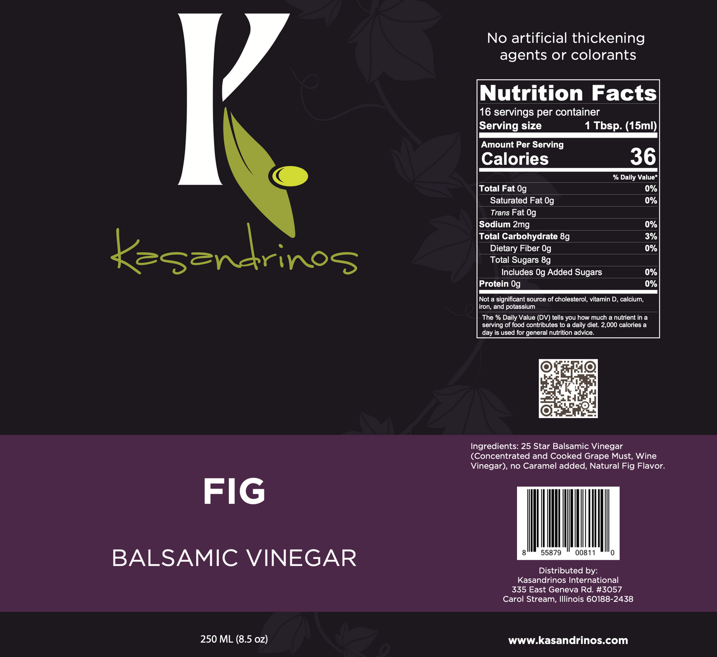 (1) 250ml Fig Balsamic Vinegar