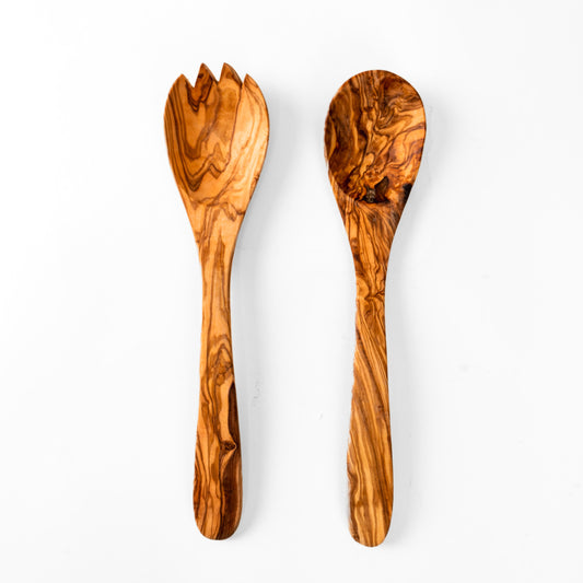 Olive Wood Salad Servers
