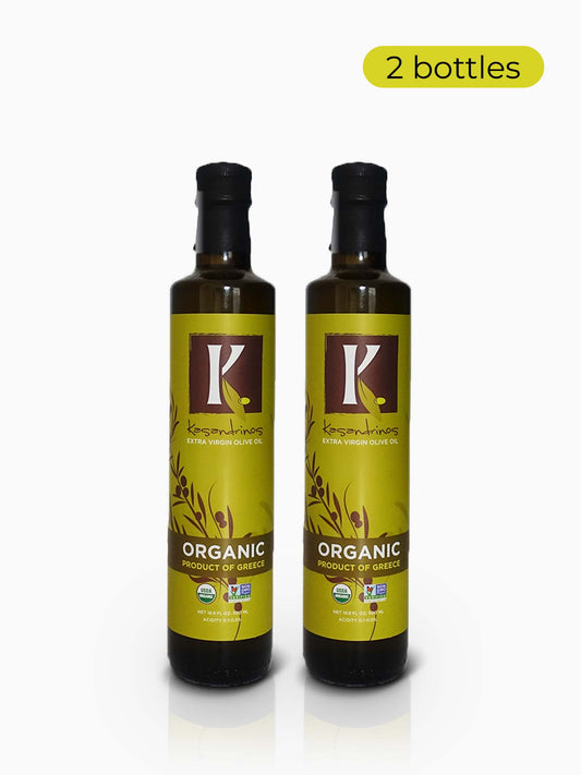 2 piece bundle of 500ml Bottles of Kasandrinos Olive Oil